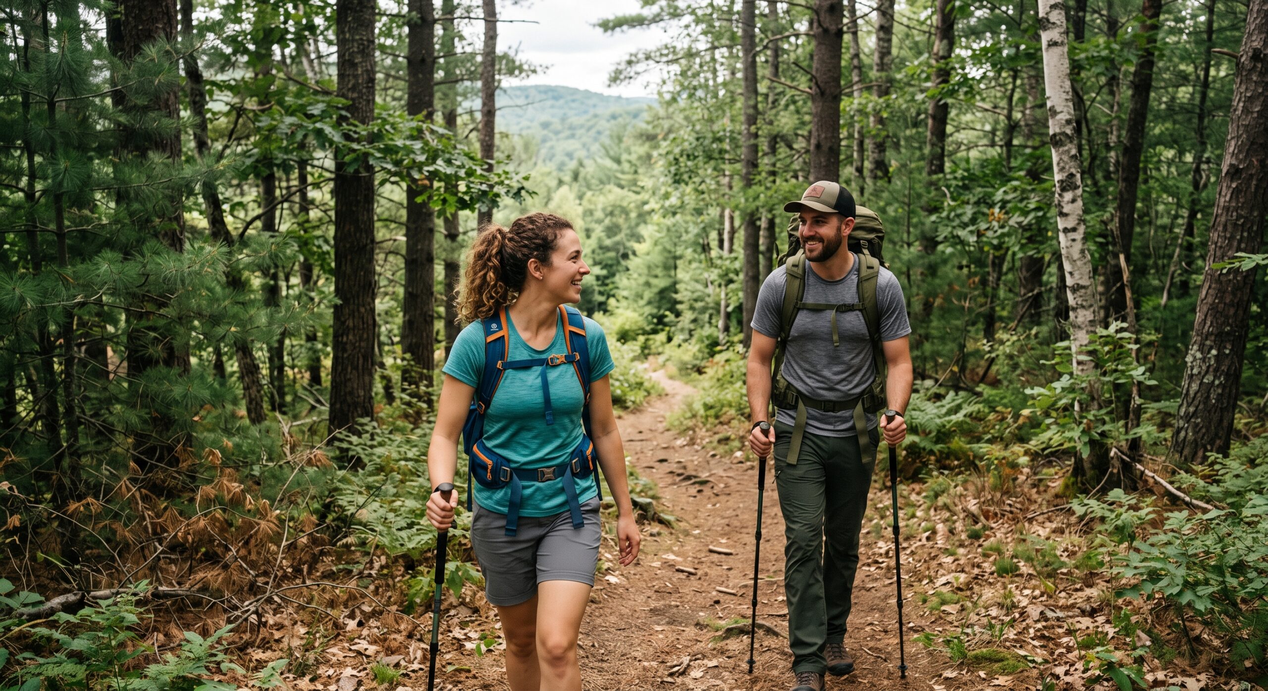 two hikers out on a walk